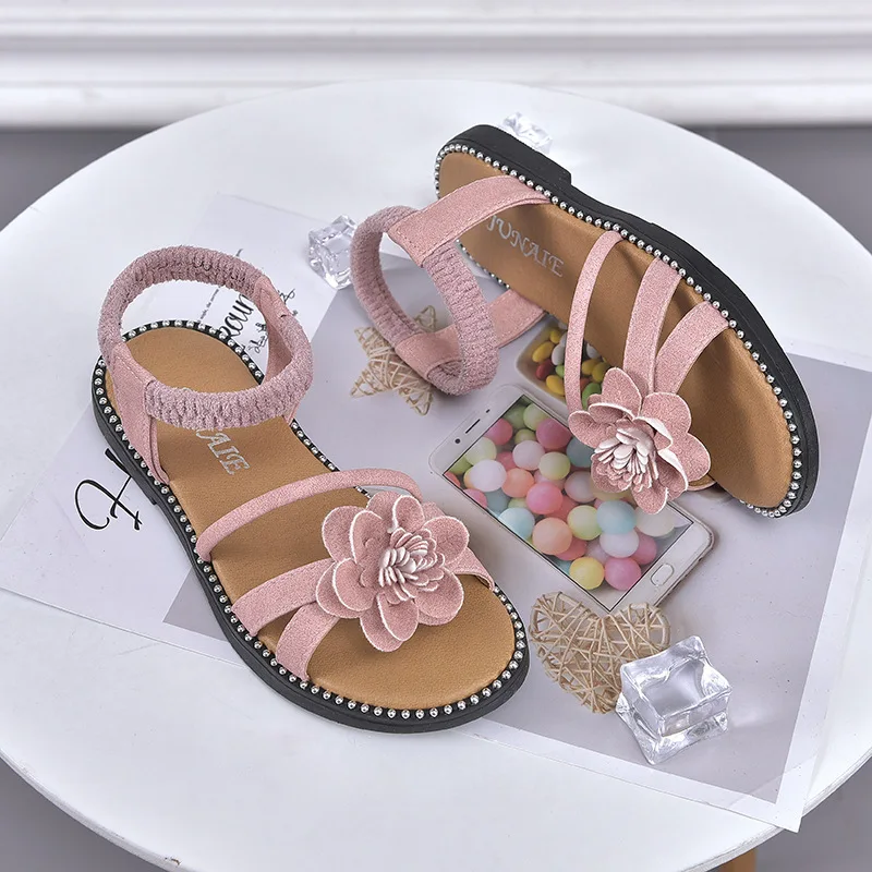 Summer Sandals For Girls Slip On Shoes 2019 Fashion Sandals Girl Shoes Floral Leather Princess Beach Shoes Kids Rubber Sandals Summer Sandals For Girls Slip On Shoes 2019 Fashion Sandals Girl Shoes Floral Leather Princess Beach Shoes Kids Rubber Sandals