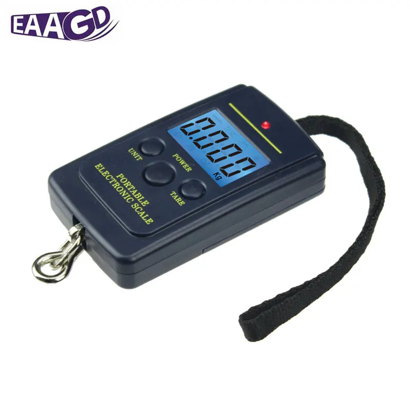 Level WH-A13L 45kg x 10g Digital con Gancho Gancho LCD Escala electr/ónica B/áscula Pesca del Equipaje con Cinta m/étrica 1m