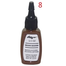 Коричневый марена цвета перманентного макияжа, пигментных 15 мл/бутылки(1/2 унц.) косметическая чернила татуировки Краска Набор для губ для бровей 5 шт./лот