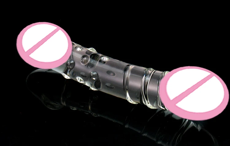 23cm Realistic Thick Crystal Dildo Glass Dildos Crystal Penis Anal Toys Adult Transparent Female Sex Products woman butt plug
