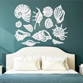 【】Симпатичные Sea В виде ракушки Wall Art Виниловые ...