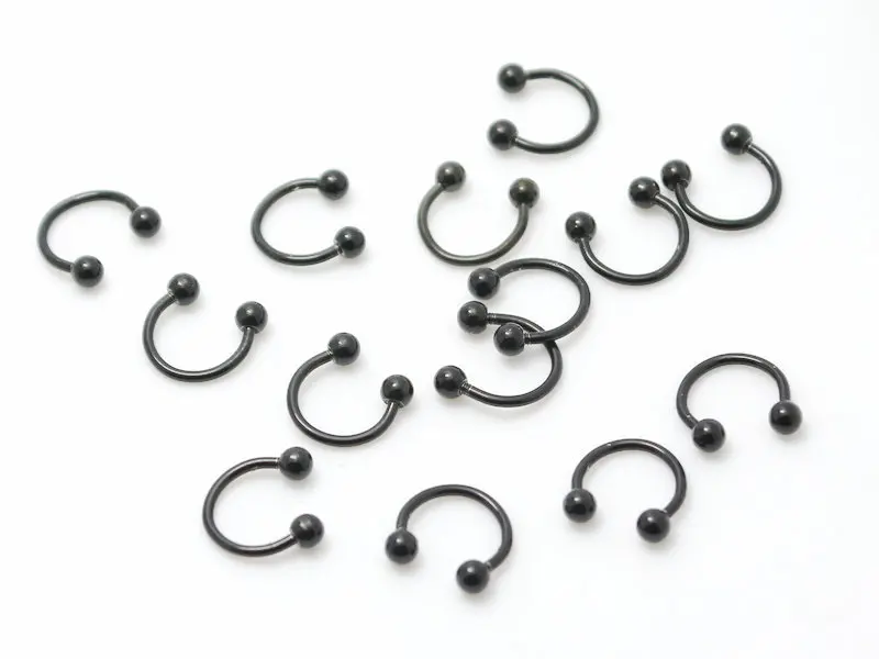 10pcs body piercing jewelry steel black color cbr horseshoe fashion