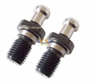 

Precision 2pcs BT30 M12 45degree non hole Pull Stud Retension Knob #YS1012