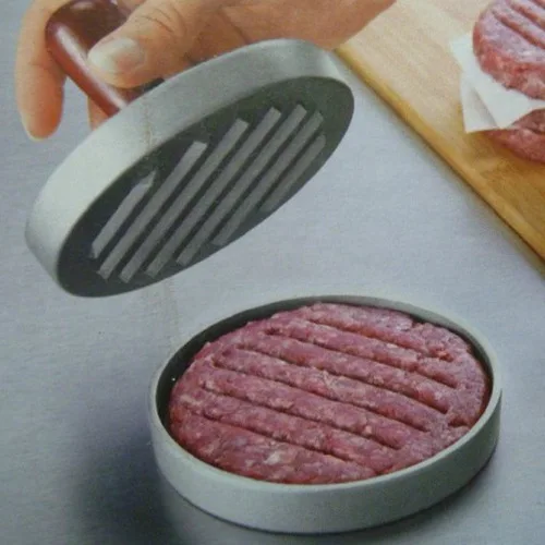 Kitchen DIY Hamburger Press Mold Maker Pounder Metal Machine 12cm/4.8inch New