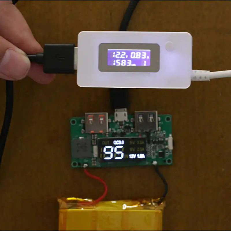Плата быстрой зарядки Boost 5 V High Pass Qc3.0 с цифровым дисплеем питания Мобильная силовая плата