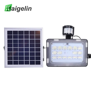 

Kaigelin 30W Solar Flood Light With PIR Motion Sensor LED Lamp 5730 SMD DC12V 24V 6000K-6500K Outdoor Lighting Floodlight