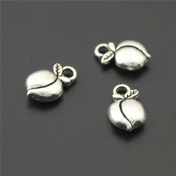 

10PCS Cute Peach Charms Fruit Bracelet Pendant DIY Jewelry Findings A2193