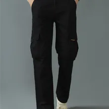 Мужские тактические комбинезоны, армейские военные брюки-карго, прямые повседневные однотонные длинные брюки, спортивные штаны для мужчин