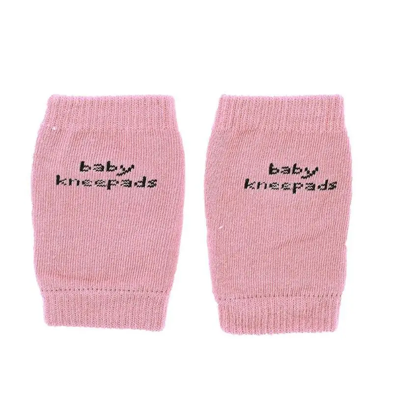 1 Pair Antiskid Baby Kneepads Protector Soft Terry Crawling Leg Warmers - Цвет: Розовый
