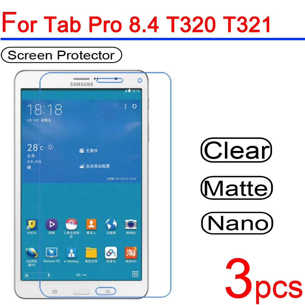 For Samsung Galaxy Tab Pro 8.4 Anti-Scratch Clear Screen Protector Guard
