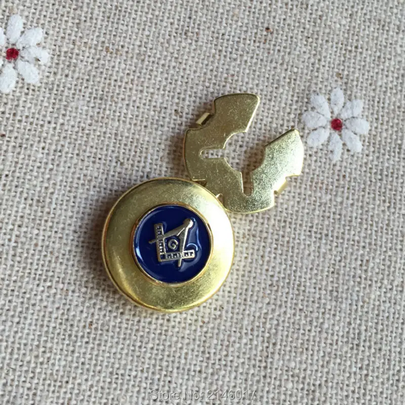 

1pc Masonic Lapel Pin for the Freemason the Blue Lodge Square and Compass Buttons for ID Card Rope Metal Craft