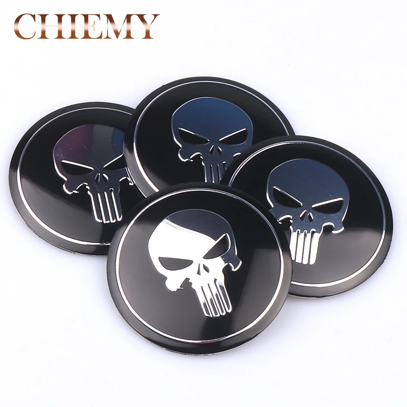 

Cool 3D Skull Car Steering Tire Wheel Center Car Sticker Hub Cap Emblem Badge Decal Symbol for Opel Renault Mazda BMW AUDI Ford