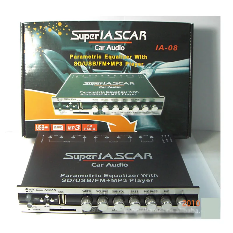 Car Audio Tuner 4 band Equalizer EQ Crossover Audio Processor