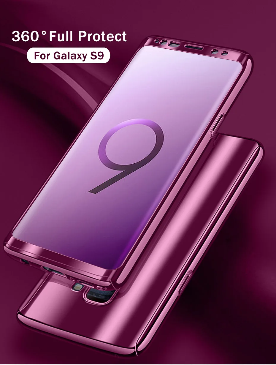 NKOBEE 3 in1 Coque For Samsung Galaxy S9 S8 Plus S7 Edge Note8 Cover Screen Flim For Samsung Galaxy S9 Luxury Case 360 Full Body (1)