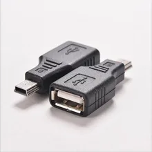 Мини-usb Мужской к USB Женский Конвертер Разъем передачи данных синхронизации OTG адаптер для автомобиля AUX MP3 MP4 планшеты телефоны u-диск