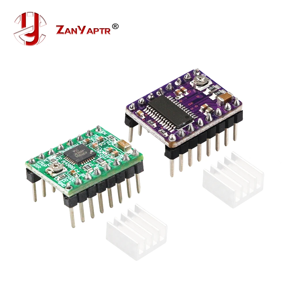 1 шт. 3d принтер StepStick DRV8825 A4988 Драйвер шагового двигателя для Ramps 1,4 Reprap 4 PCB модуль с радиатором