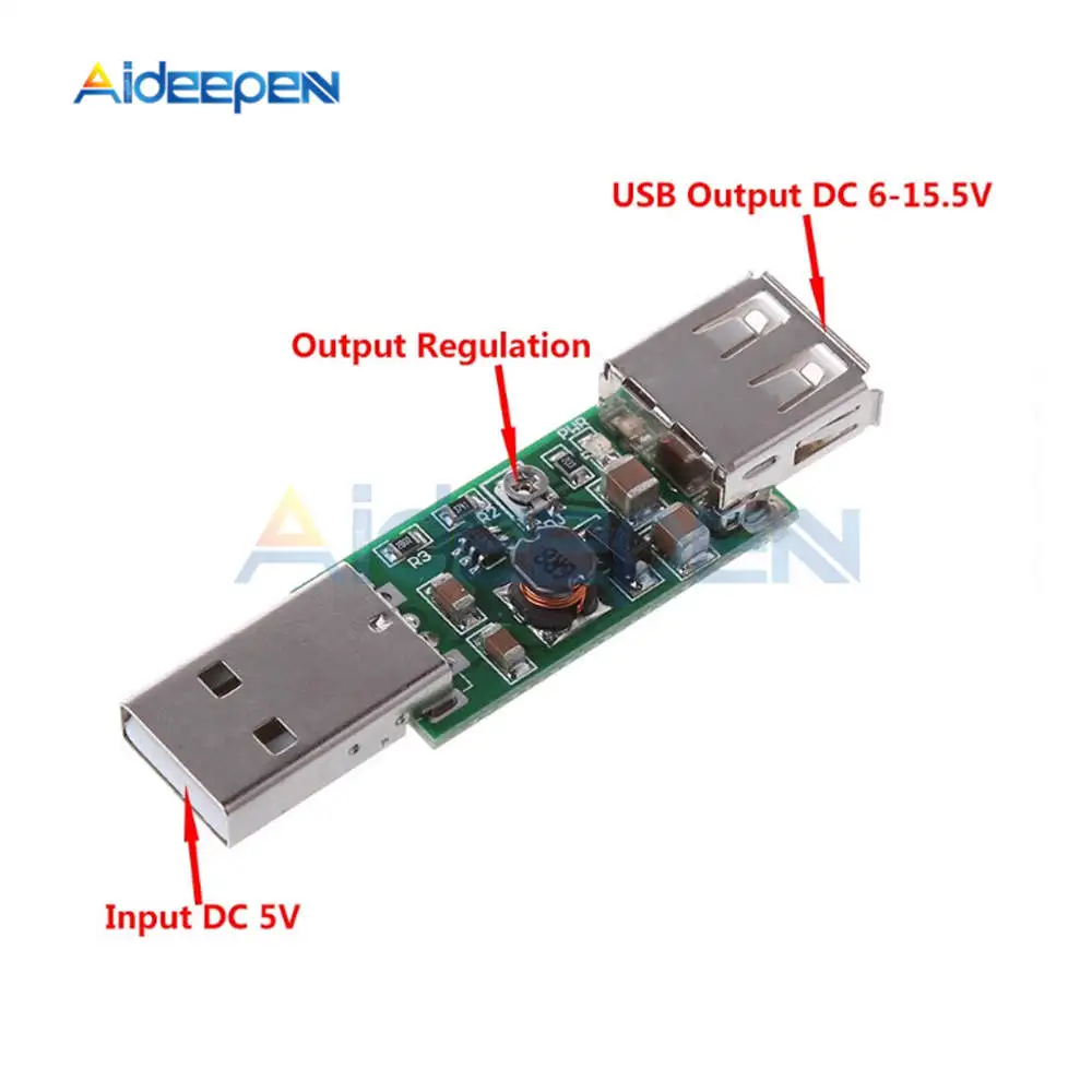 DC-DC USB 5 В до 6-15 в повышающий преобразователь напряжения модуль инверторов регулируемый выход DC 6 в 7 в 8 в 9 в 12 В плата