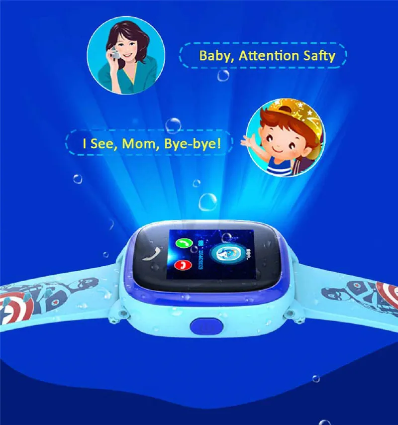 Детский gps смарт-телефон часы для плавания детские часы водонепроницаемые SOS устройства трекер локатор дети Безопасный анти-потеря монитор