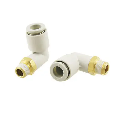 

10 Pcs 1/8" PT to 5/16" Tube 90 Degree Pneumatic Push in Quick Connectors