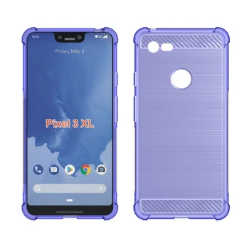 

Brand gligle carbon fiber soft TPU silicon case cover for Google Pixel 3 XL case protective shell