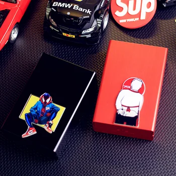 

Personalized Fashion Metal Cigarette Case Ultra-thin Aluminum Creative Portable Automatic Sliding Cover Cigarette Case