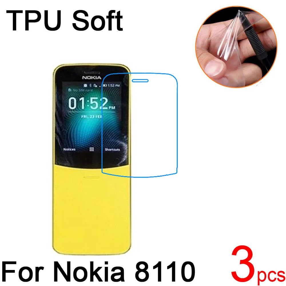 3pcs Ultra Clear TPU Soft For Nokia 8110 4G LTE 2018 Screen Protector cover For Nokia 8110 4G LTE 2018 Protective Film+cloth 3pcs Ultra Clear TPU Soft For Nokia 8110 4G LTE 2018 Screen Protector cover For Nokia 8110 4G LTE 2018 Protective Film+cloth