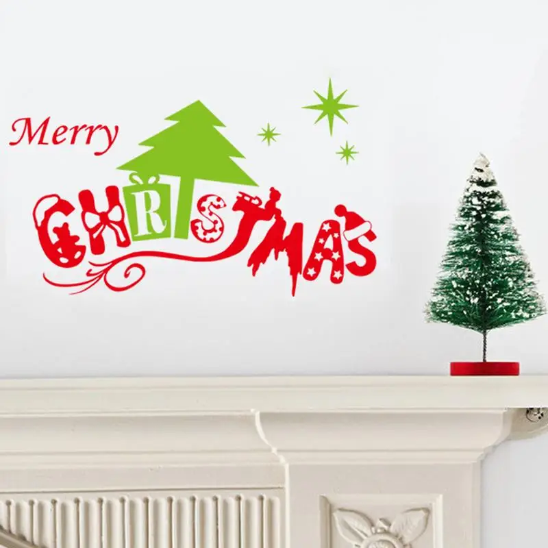 merry christmas tree wall stickers christian decorations living room bedroom vinyl xmas home decals festival mural art posters in wall stickers from home - Christian Christmas Decorations merry christmas tree wall stickers christian decorations living room bedroom vinyl xmas home decals festival mural art posters in wall stickers from home - Christian Christmas Decorations
