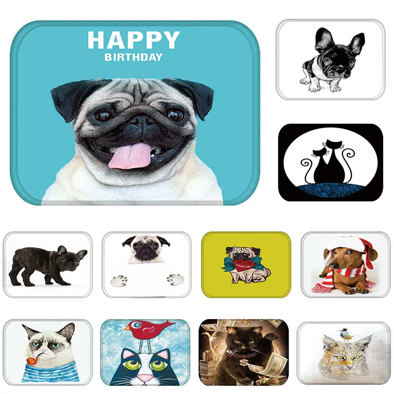 Entrance Door Mats Dog Funny Pug French Bulldog Kitchen Living Room Rug
Waterproof Anti-Slip Bathroom Carpet 48228-2
