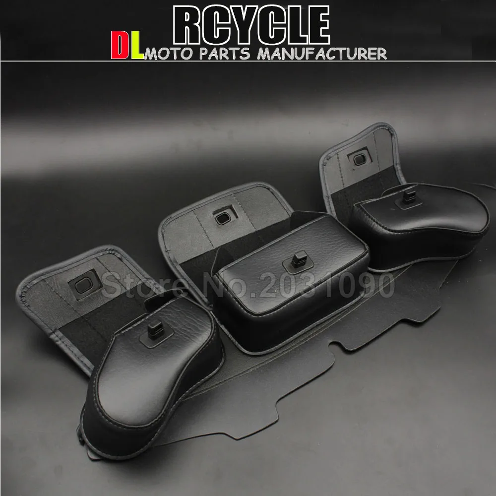 

MOTO Chrome Sac Selle 3 Poche Poche Pour For Harley Touring Electra Glide 96-13 FLHT FLHX FLHTCU Free Shipping