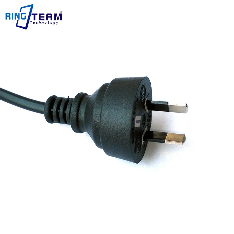 2Pcs/Lot SAA New Zealand Australia Power Cord AU Plug 2 Pins 1.2M Wire Cable for Laptop and Camera Camcorder AC Adapter