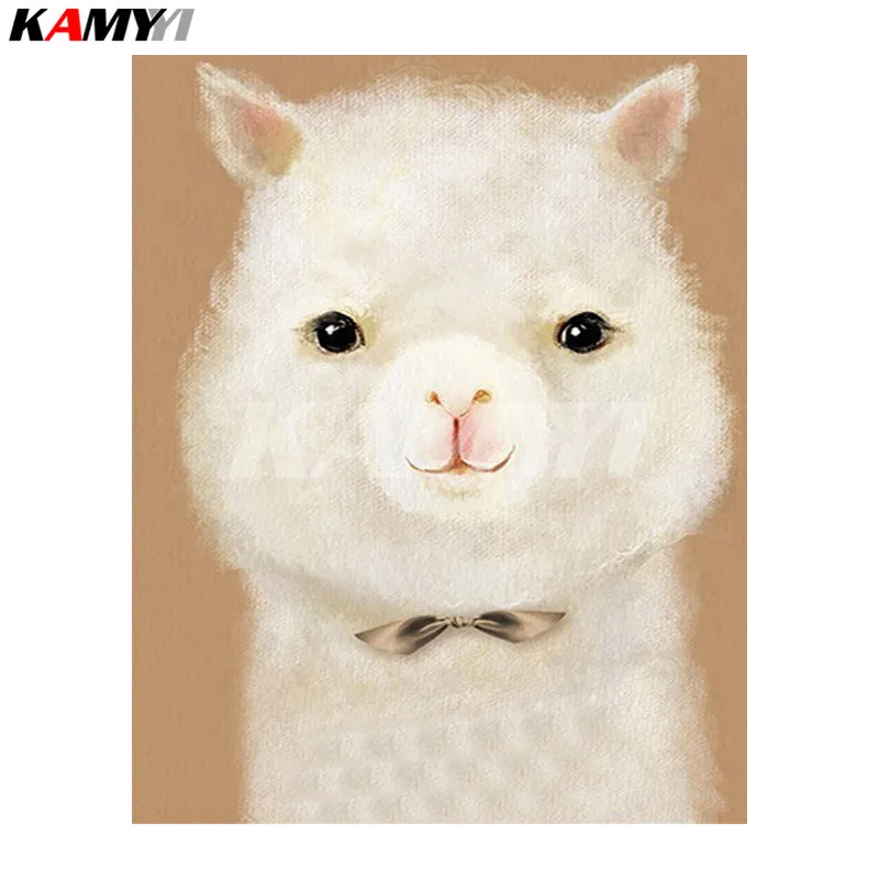 Full SquareRound Drill 5D DIY Diamond Painting Alpaca 3D  Embroidery Cross Stitch Mosaic Home Decor_