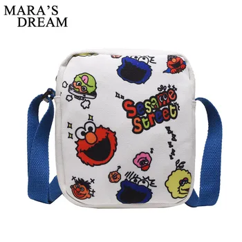 

Mara's Dream 2019 Women's New Canvas Bag Wild Personality Graffiti Shoulder Bag Cute Messenger Bag