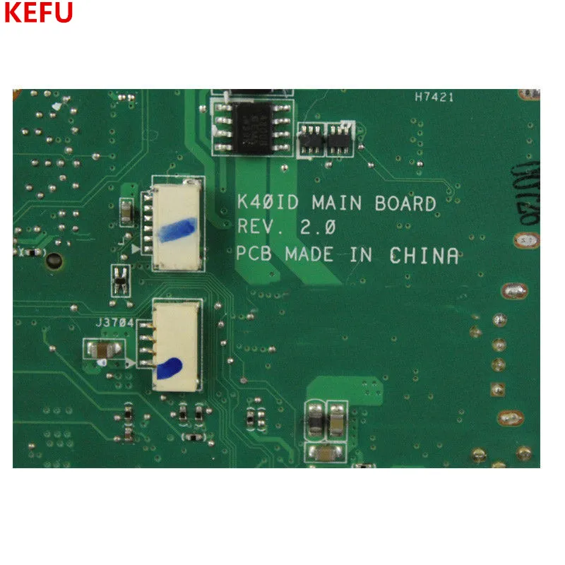 Материнская плата KEFU K40ID для ноутбука ASUS K40I K40IE X4D X8Al REV2.0 DDR3 с графическим чипом 100%