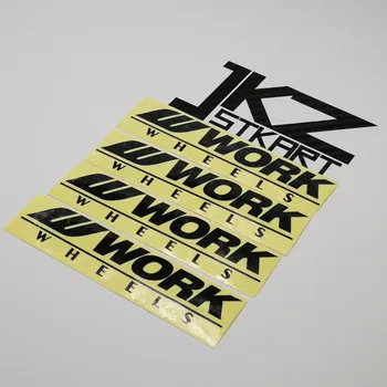 

A Set JKZ STKART Vinyl Die Cut Car Stickers Decals 12 x 2.7 cm for Work Wheels Motor Bike Truck Wheels Decorated Stickers