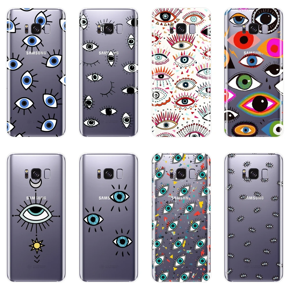 

Soft Silicone Phone Case For Samsung Galaxy Note 9 8 5 4 Eyes Eyelash Aesthetic Back Cover For Samsung S5 S6 S7 Edge S8 S9 Plus