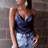 Camisole en Satin de soie pour femmes, débardeur à bretelles, dos nu, Sexy, été ► Photo 2/6