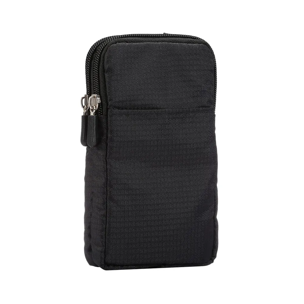Кошелек, сумка для мобильного телефона, уличный армейский чехол, застежка-липучка, поясная сумка для iPhone 6S 7 Plus, для sony, для huawei mate 9, Honor 8 - Цвет: Черный