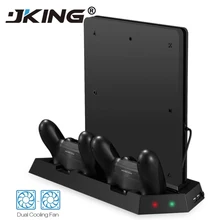 JKING игра консольная стойка для PS4 Slim консоли вертикальная игровая консольная стойка док-станция с двойной зарядная станция дропшиппинг