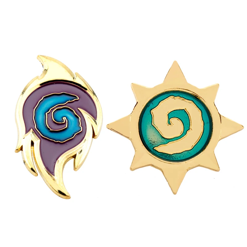 Hearthstone Star Badge Броши для мужчин и женщин Pins Accessories Hot Card Game эмаль золотого тона герои