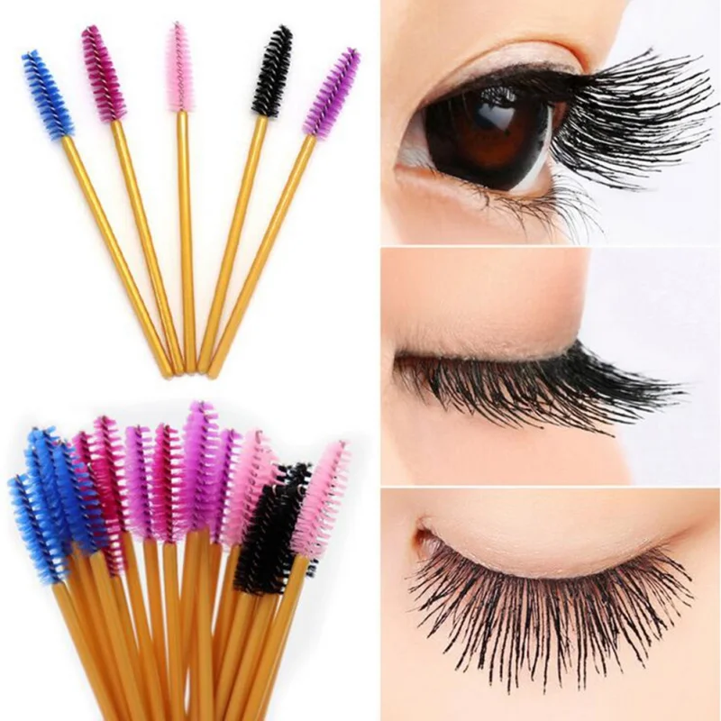 

50Pcs/Pack Disposable Eyelash Brushes Mascara Wands Applicator Wand Makeup Tool Kit