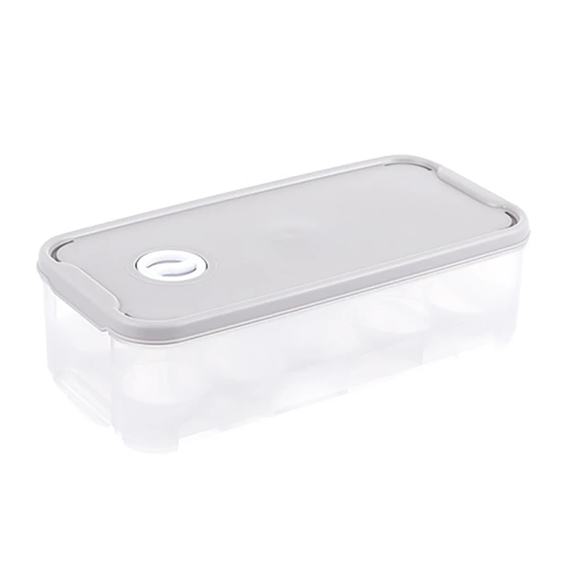 MESNUG герметичный Штабелируемый пластиковый контейнер для хранения яиц с крышкой качество Дата запись холодильник коробка для хранения кухня BPA бесплатно - Цвет: SGRAY -  10 Eggs