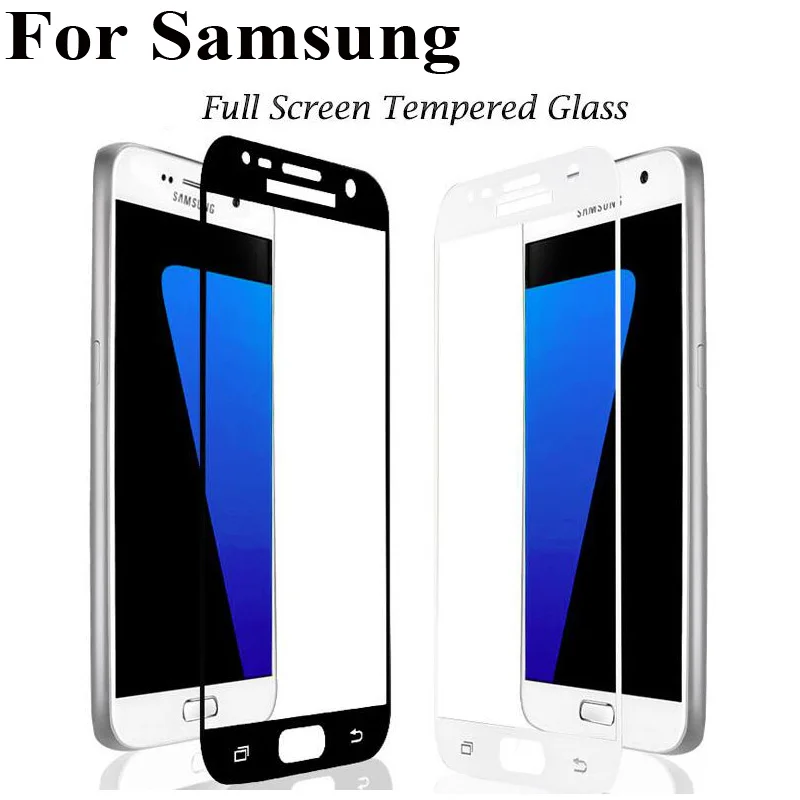 9H полноэкранная Защита для Samsung Galaxy J5 J2 J7 Prime закаленное стекло A3 A5 A7 J3 2017 защитная
