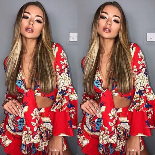 Модные женские туфли Повседневное Tank Crop Майки с длинным рукавом V Neckless футболка