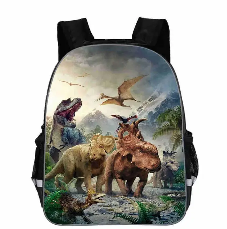  11 13 16 Inches Dinosaur World Backpack Animal Anime Jurassic Dragon School Bags Toddlers Boys Girl - 32968560146