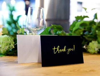

Gold Foil Thank-You Cards for Wedding, Graduation, Baby Shower, or Business Supplies