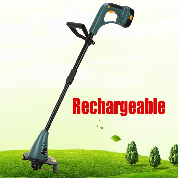 

Lawn Mower Cordless Trimmer Li-lon Battery Home Power Tool Electric Grass Trimmer 2000mAh Pruning Cutter Garden Tools