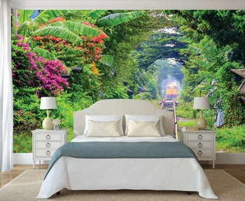 

Custom 3D Photo Wallpaper Romantic Railway Wall Decoration Poster Art Removable Wall Mural Wall Stickers