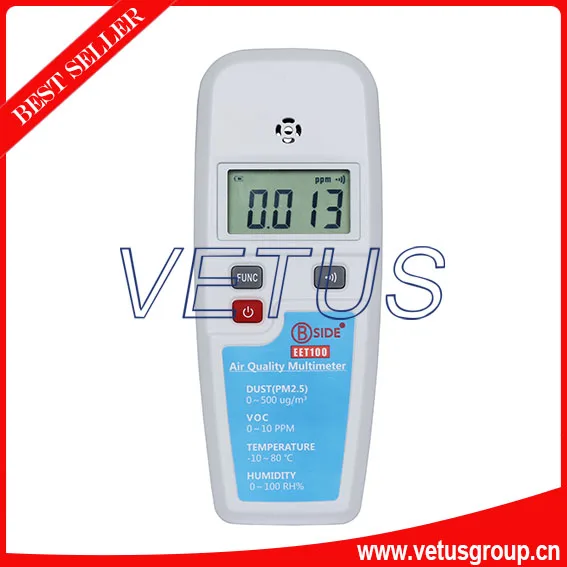 

eet100 air quality monitor, PM2.5 detector with temperature humidity meter
