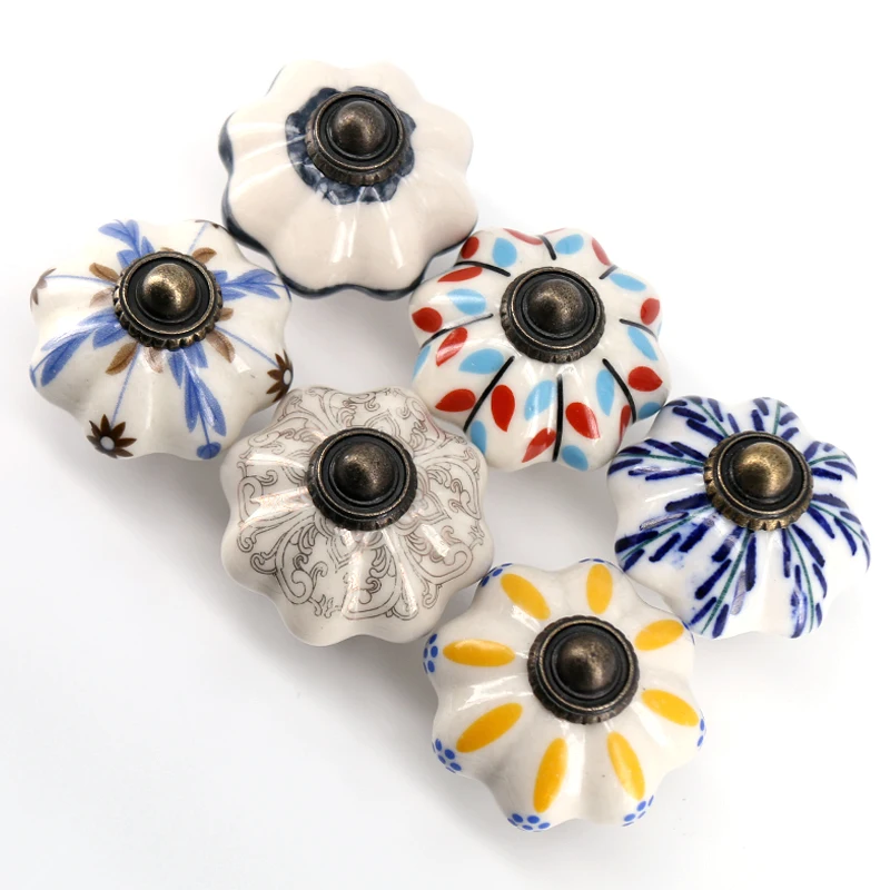 

1x Retro Style Ceramic Cabinet Knobs Cupboard Dresser Drawer Knobs Handles Pulls Kid's Room Furniture knobs