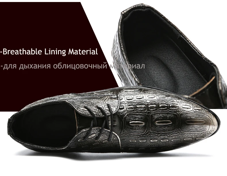 Mens Oxfords Shoe Formal Casual Shoes Men Size 46 Oxfords Pu Leather Emboss Crocodile Men Casual Shoes Leather Lace Brogues Shoe (18)